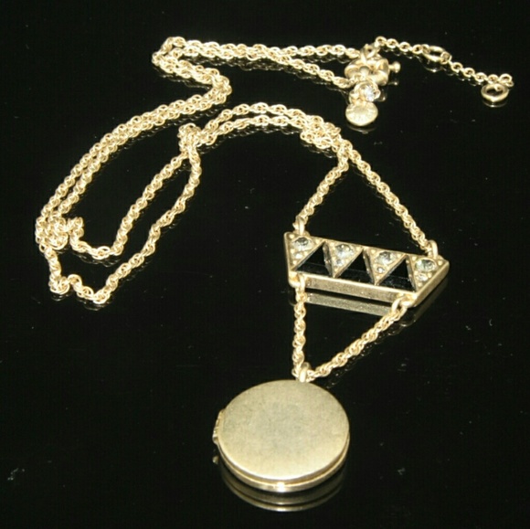J. Crew Necklace Art Deco Locket - Picture 3 of 7